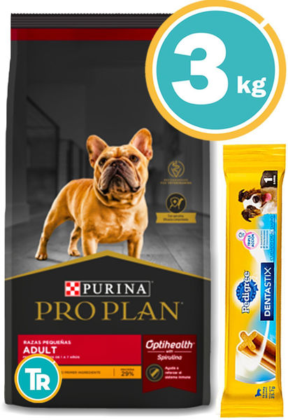 Imagen de PRO PLAN  Perro Adulto Raza Pequeña 3kg + Dentastix