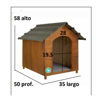 Imagen de CASILLA MADERA MINI MEDIUM 35 X 50 X 58 DE 5 A 20KG