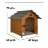Imagen de CASILLA MADERA MEDIUM 40 X 60 X 70 DE 20 A 30KG