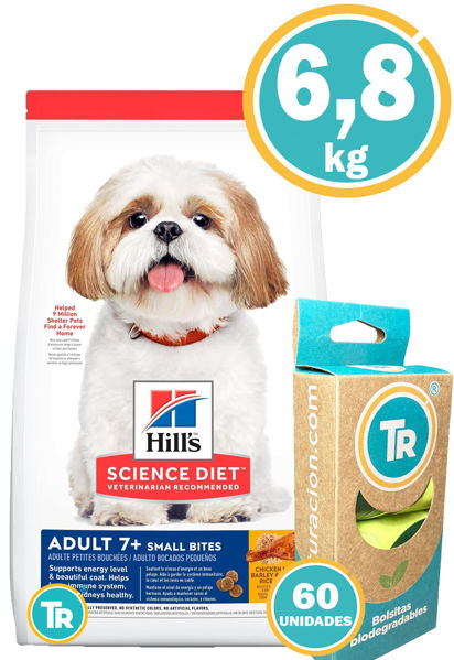 Imagen de HILLS Perro Mature ADULT +7  Razas Pequeñas 6,8 kg + Bolsas TR