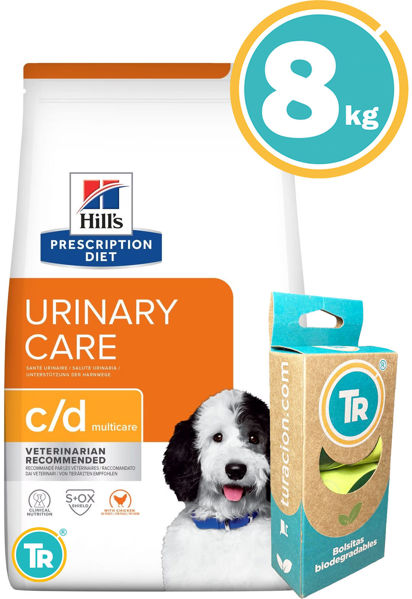 Imagen de Hills Perro Cuidados Urinarios C/D 8 kg + Bolsas