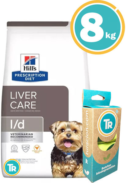 Imagen de HILLS Perro Adulto Hepatic Diet L/d 8kg - Tratamiento hepático  + Bolsas