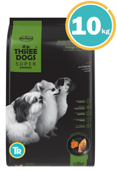 Imagen de THREE DOGS Super Premium Perro Adulto Razas Pequeñas y Mini 10kg