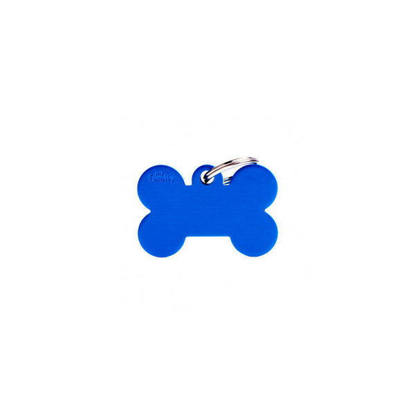 Imagen de Chapita Identificatoria Hueso Azul Chico