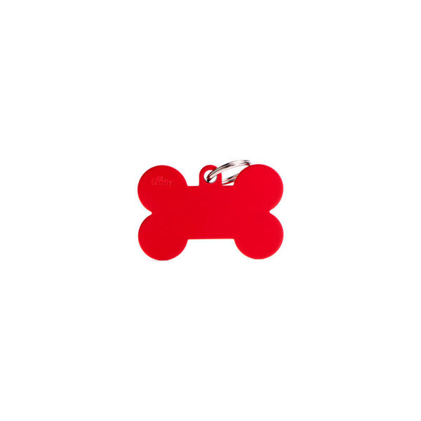 Imagen de Chapita Identificatoria Hueso Rojo Chico