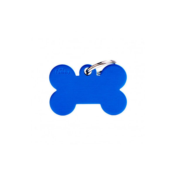 Imagen de Chapita Identificatoria Hueso Azul XL