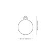 Imagen de Chapita Identificatoria Circular Handmade Azul Chico