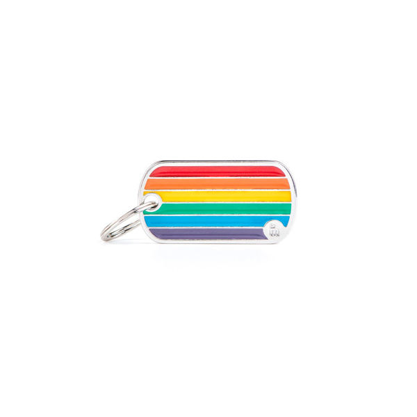 Imagen de Chapita Identificatoria Placa Handmade Rainbow Grande