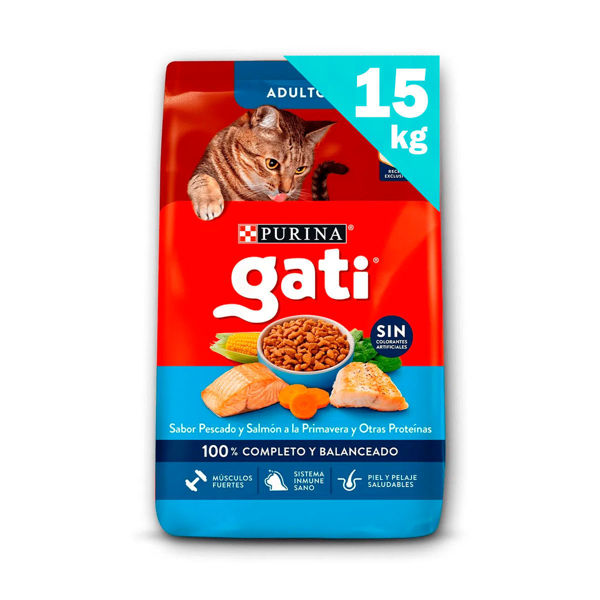 Imagen de GATI Sabor Pescado Y Salmon a la Primavera 15kg