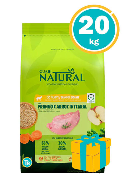 Imagen de GUABI Alimento Perro Cachorro Raza Grande/Gigante 20kg Pollo y Arroz Integral