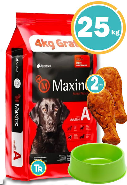 Imagen de MAXINE Perro Adulto 25 kg + Plato y Pollo