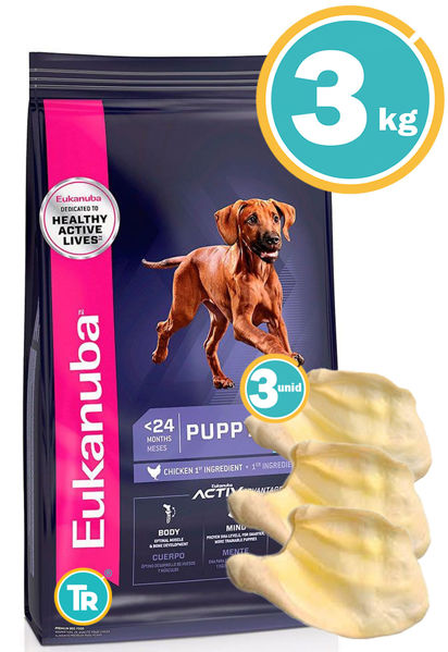 Imagen de EUKANUBA Cachorro Raza Grande 3kg + Orejas