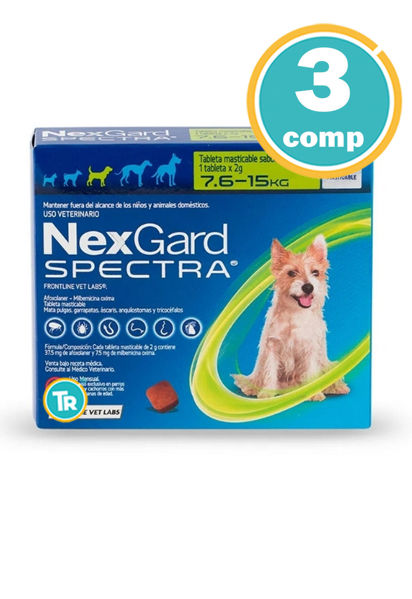Imagen de NEXGARD SPECTRA PERROS  7 a 15 Kg - PROMO 3 comp