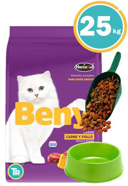 Imagen de BENY GATO ADULTO 25 KG + Pala dosificadora y Comedero