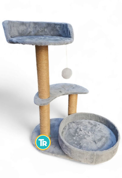 Imagen de RASCADOR GATO GRIS CAMA REDONDA (CE-148)