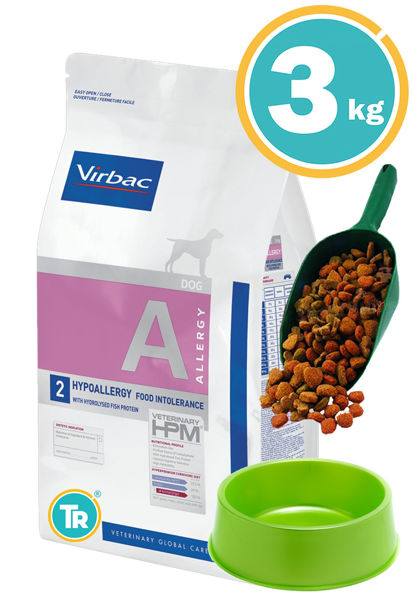 Imagen de HPM VIRBAC DOG HYPOALLERGY 3KG + Pala + Comedero
