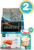 Imagen de BRAVERY GATO ADULTO CASTRADO SALMON 2 KG + Snack Churu (atún)