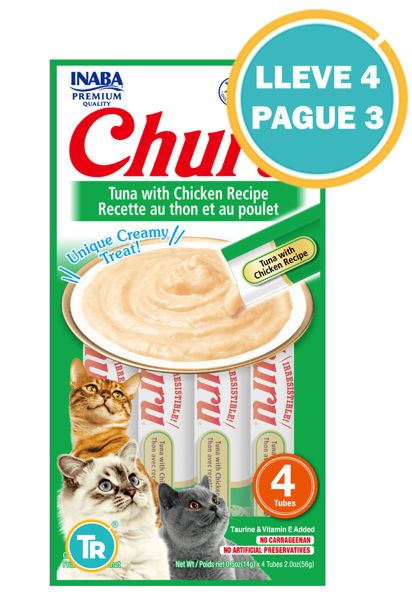 Imagen de PROMO CHURU ATUN Y POLLO 56GR 3+1