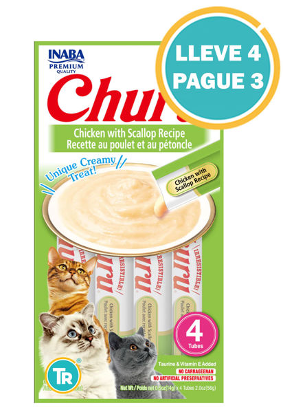 Imagen de PROMO CHURU POLLO Y VIEIRA 56GR 3+1