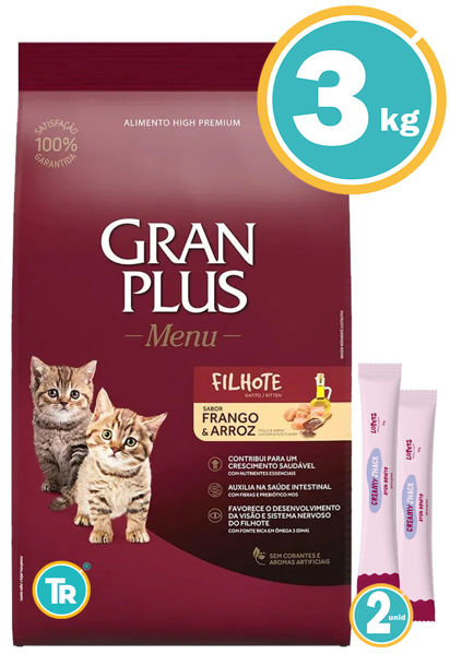 Imagen de GRAN PLUS Gatito Sabor Pollo Y Arroz 3KG + Salsas
