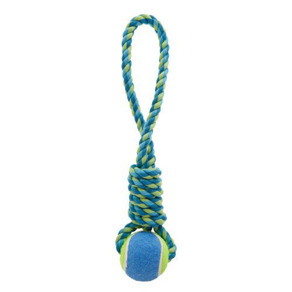 Imagen de JUGUETE CUERDA NUDO LARGO + PELOTA TOP PAW