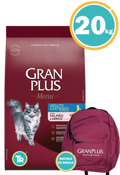 Imagen de GRAN PLUS ALIMENTO ADULTO CASTRADO 20 KG (SALMON Y ARROZ)