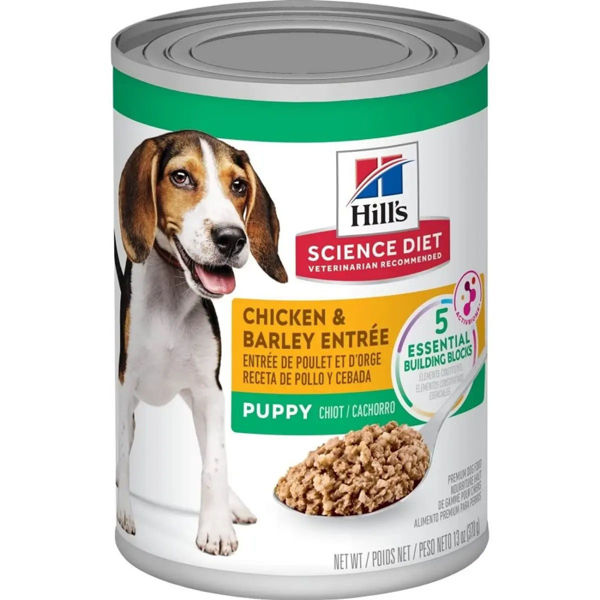 Imagen de HILL´S CANINE PUPPY CHICKEN & BARLEY ENTREE 370 GRAMOS