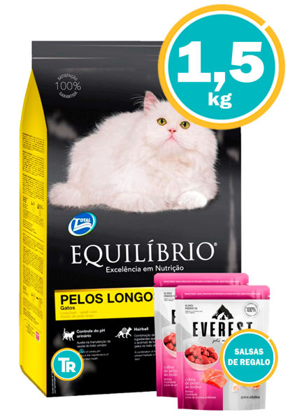 Imagen de EQUILIBRIO Gato Pelo Largo 1,5kg + Salsas