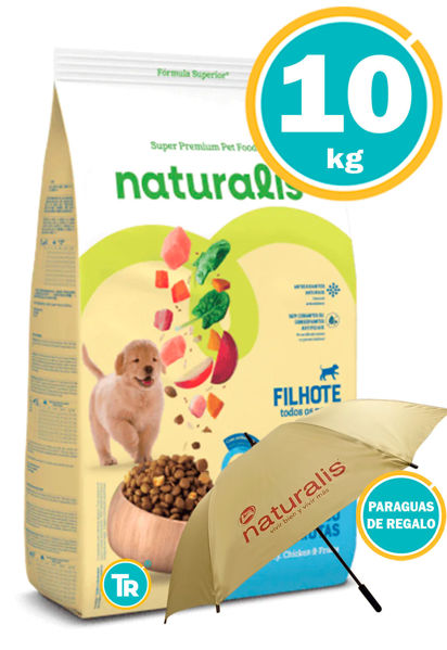 Imagen de NATURALIS Perro Cachorro Pollo, Pavo y Frutas 10,1kg + Paraguas