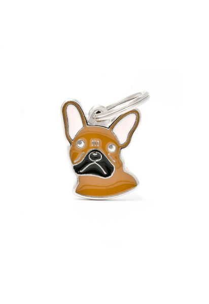 Imagen de CHAPITA IDENTIFICADORA BULLDOG FRANCÉS CHOCOLATE - FERPLAST