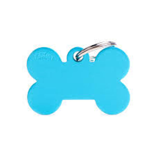 Imagen de CHAPITA HUESO GRANDE ALUMINIO CELESTE - FERPLAST