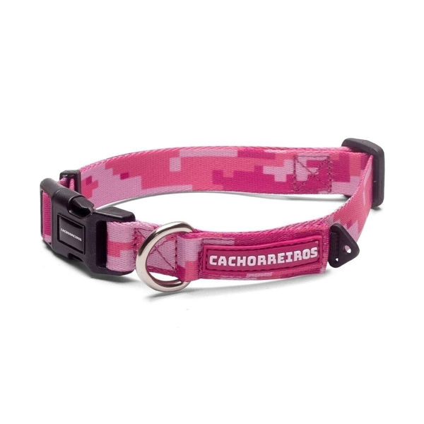 Imagen de COLLAR CAMUFLAGE ROSA TALLE M - CACHORREIROS