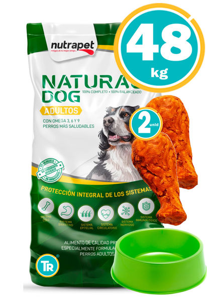Imagen de NATURAL DOG Perro 48 kg + Patas de pollo + Comedero - PROMO WEB