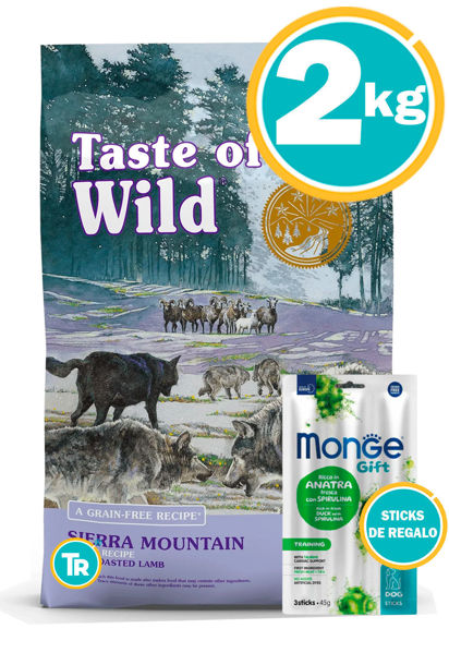 Bolsa de alimento Taste of the Wild Sierra Mountain 2KG para perro con regalo