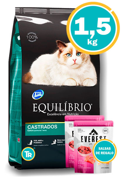 Imagen de EQUILIBRIO Gato Mature Castrado 1,5kg + Salsas
