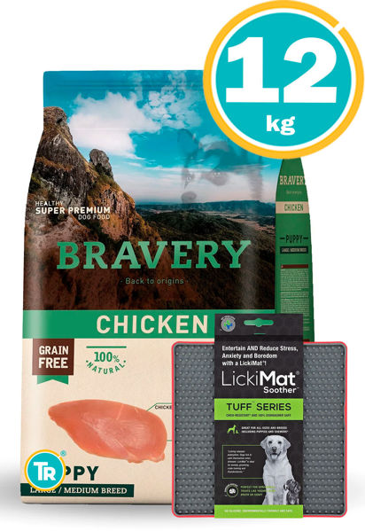 Imagen de BRAVERY Perro Cachorro Razas Medianas Y Grandes + Lick Mat