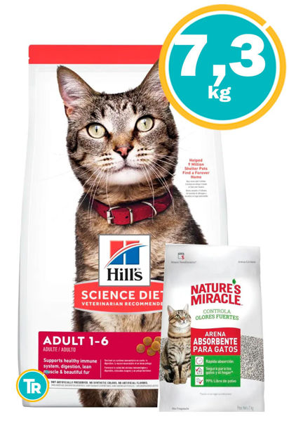 Imagen de HILLS Gato Adulto Optimal Care 7,3 Kg  + Arena sanitaria