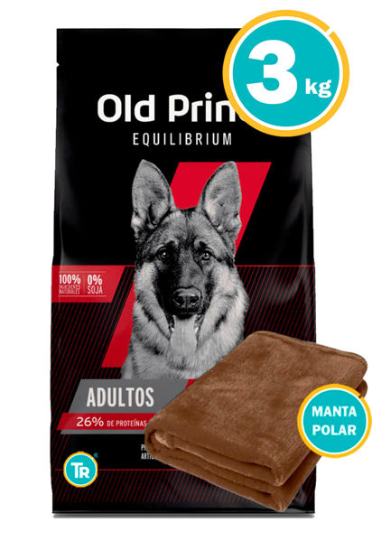 Imagen de OLD PRINCE EQUILIBRIUM ADULTO MED Y GRANDE 3KG + MANTA DE REGALO