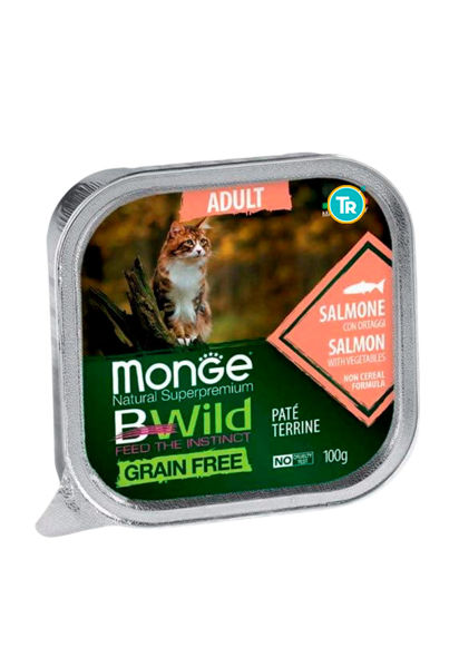 Imagen de PATE MONGE BWILD SALMÓN Y VEGETALES 100 GR.