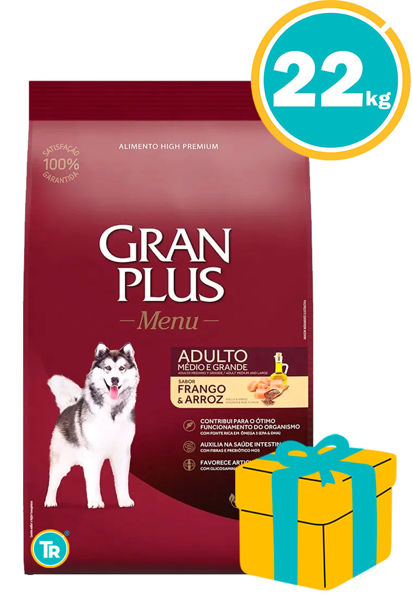 Imagen de GRAN PLUS DOG ADULTO 20+2KG (FRACCIONADOS)  POLLO Y ARROZ