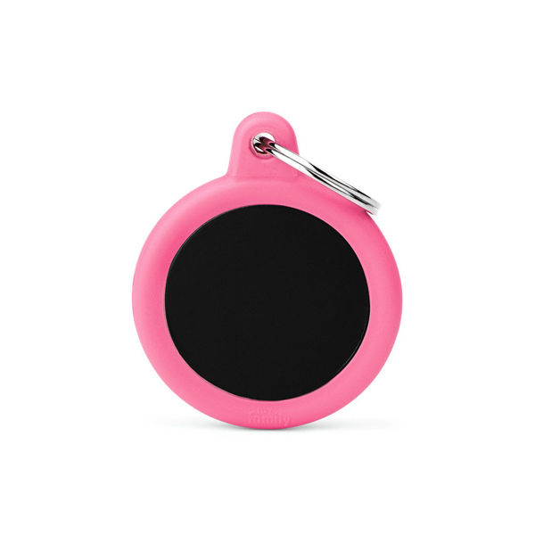 Imagen de CIRCULO NEGRO ALUMINIO GOMA ROSA MEMO PET