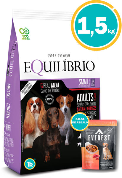 Imagen de EQUILIBRIO Perro Adulto Razas Pequeñas 1,5kg + Salsa