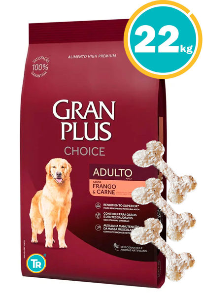 Imagen de GRAN PLUS CHOICE DOG ADULTO 20+2KG POLLO Y CARNE
