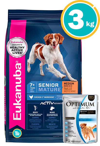 Imagen de EUKANUBA Senior Razas Medianas 3kg + Salsa