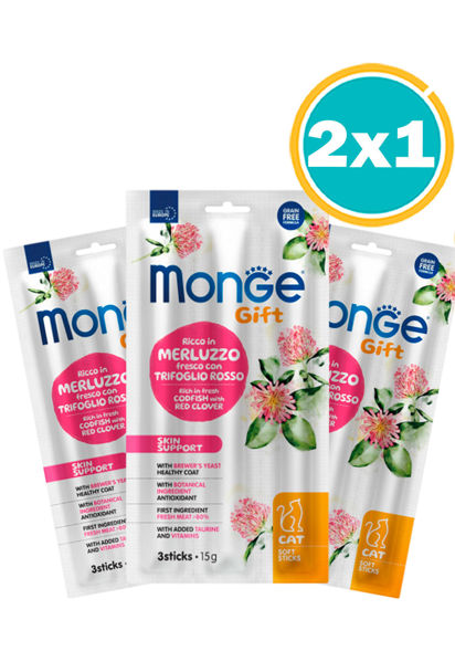 Imagen de MONGE GIFT GATO SKIN SUPPORT 15GR 2x1