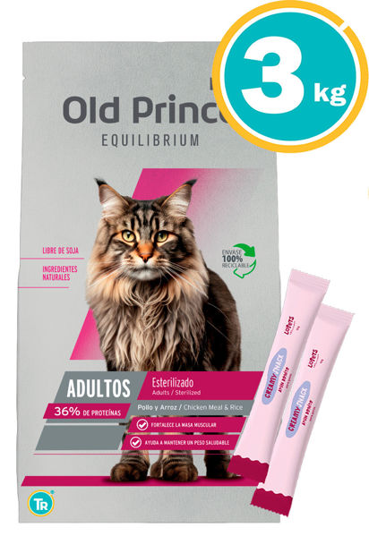 Imagen de OLD PRINCE EQUILIBRIUM GATO ADULTO CASTRADO 3KG
