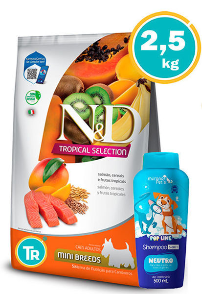 Imagen de NYD TROPICAL PERRO ADULTO MINI 2.5KG (SALMON)