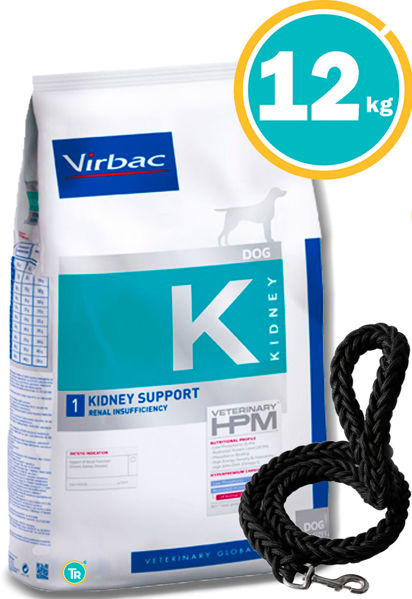 Imagen de HPM Virbac Perro Cuidados Renales Kidney Support 12 kg + correa trenzada