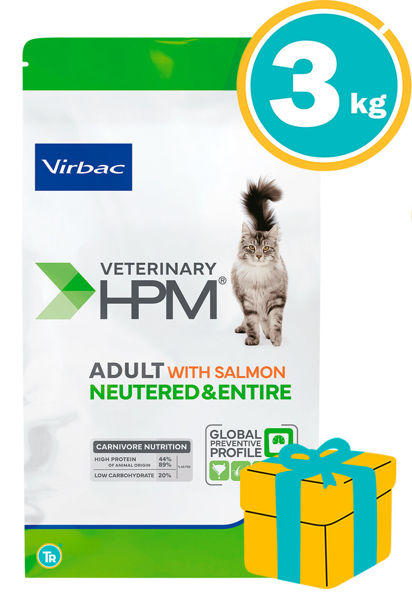 Imagen de HPM Virbac Gato Adulto Salmón 3kg + Regalo a elección