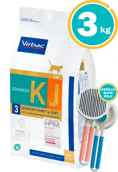 Imagen de HPM Virbac Gato Advanced Kidney & Joint 3kg + Cepillo Quitapelo